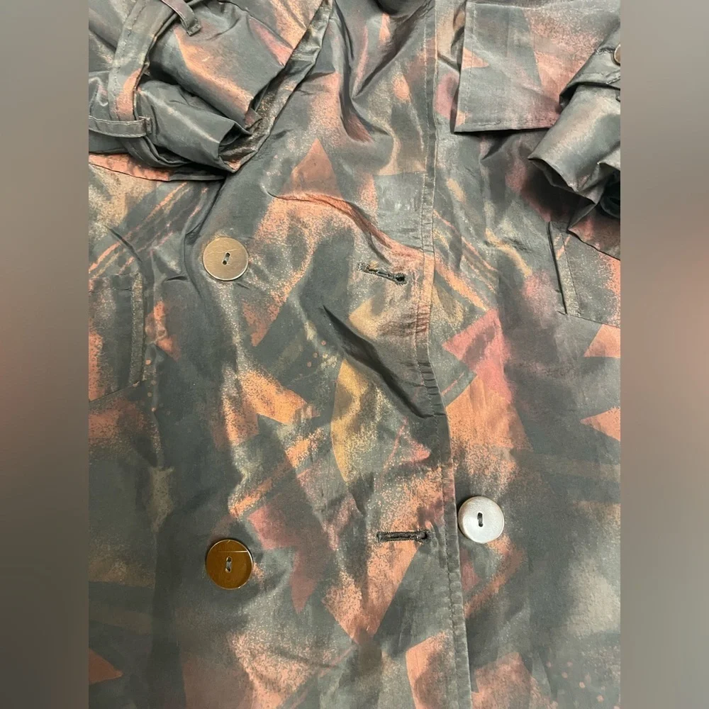 Vintage 1980’s‎ mulberry street trench coat size 10 multi colored